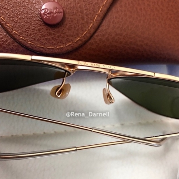 Ray-Ban Aviator Black Lenses Gold Frame RB3025 New - Picture 7 of 15